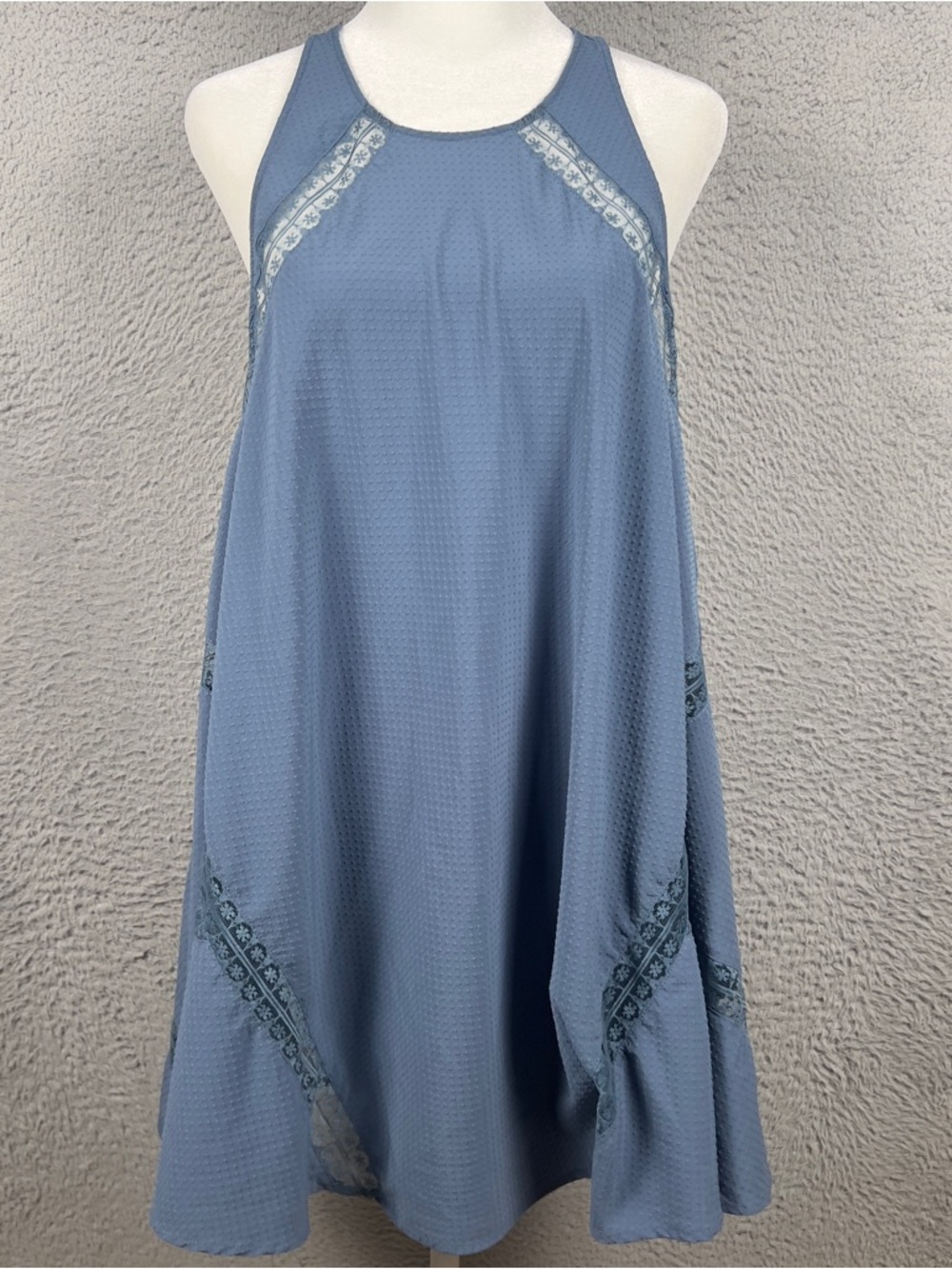 Free People Intimately Top Womens XS Blue Sleeveless Tunic Lightweight Preppy